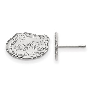 Black Bow Jewelry 10k White Gold Florida Gators NCAA Post Earrings - 1 of 3