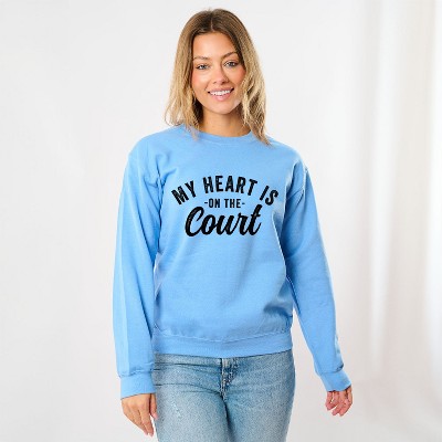 Simply Sage Market Women's Graphic Sweatshirt My Heart Is On The Court