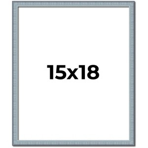 PosterPalooza | Textured Blue Picture Frame - UV Acrylic, Foam Board Backing, Hanging Hardware - 1 of 4