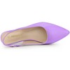 Allegra K Women's Faux Leather Pointed Toe Slip-On Slingback Flat Pumps - 4 of 4