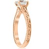 Pompeii3 1ct Diamond Solitaire 14k Rose Gold   Engagement Ring Art Deco Lab Created - 2 of 4
