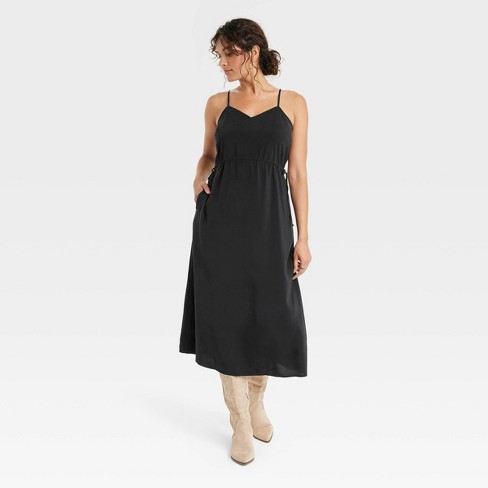Women's Sandwash Cami Maxi Tank Dress - Universal Thread™ Black XS