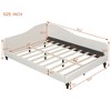 NicBex Twin/Full Size L-Shaped Linen Daybed with Solid Wood Legs for Bedroom,Living Room,Apartment - 3 of 4