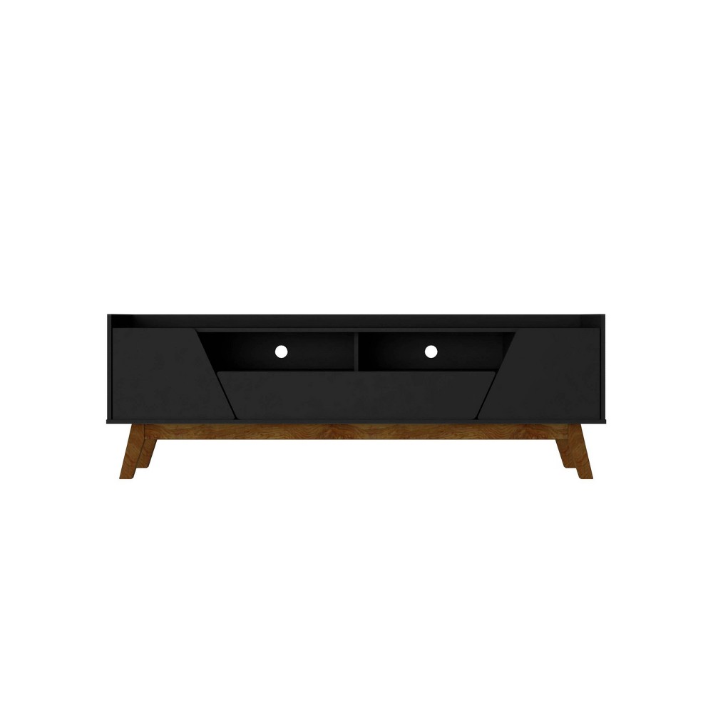 Photos - Mount/Stand Marcus Mid-Century Modern 4 Shelf TV Stand for TVs up to 70" Matte Black 