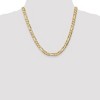 Black Bow Jewelry Men's 6.75mm 10k Yellow Gold Solid Concave Figaro Chain Necklace - 2 of 4