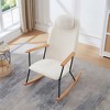 OUTSUPPLY Accent Chairs with Adjustable Headrest Pillow, Modern Rocking Chairs, Comfy Side Chair for Nursery, Bedroom, Living Room - 4 of 4