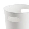 LunaLulinlk White Basic Plastic 2.64 Gallon Wastepaper Basket for Bathroom, Bedroom or Office - 4 of 4