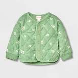 Baby Girls' Diamond Quilted Denim Jacket - Cat & Jack™ Green