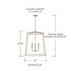 Capital Lighting Thea 4 - Light Chandelier in  Aged Brass - 4 of 4
