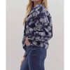 Women's Floral Print Poplin Blouse - entro - 3 of 4