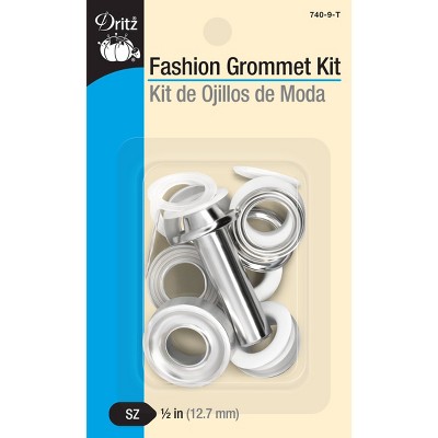 Dritz Set Of 8 1/2 Fashion Grommet Kit With Tools White : Target