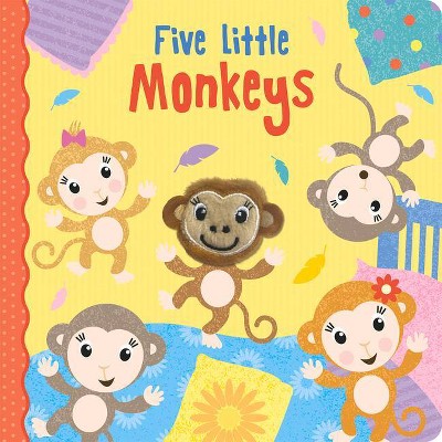 Five Little Monkeys - (Finger Puppet Books) by  Jenny Copper (Hardcover)