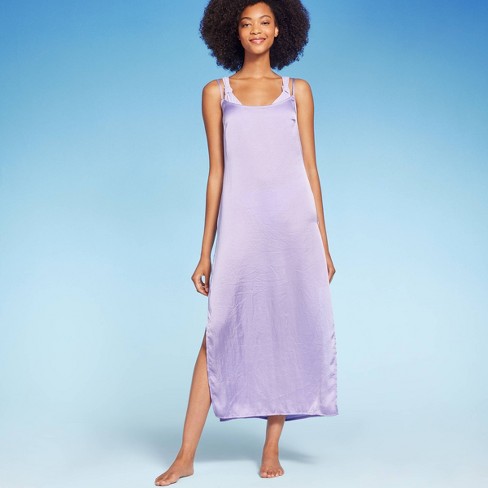 Women's Cowl Back Cover Up Slip Dress - Shade & Shore™ Light Purple : Target