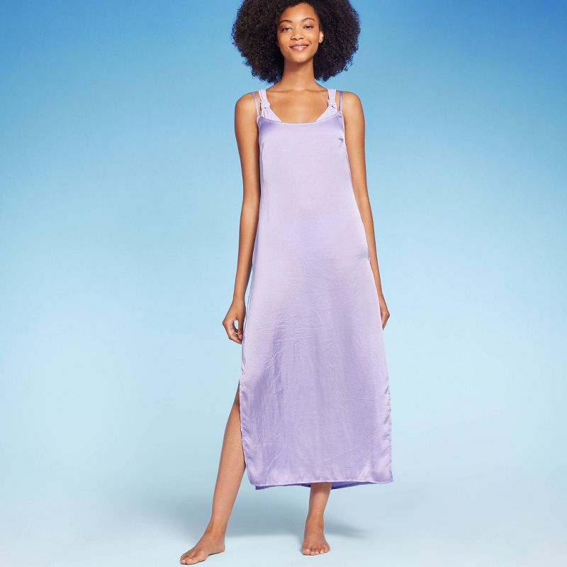 Women's Cowl Back Cover Up Slip Dress - Shade & Shore™ Light Purple, 1 of 6