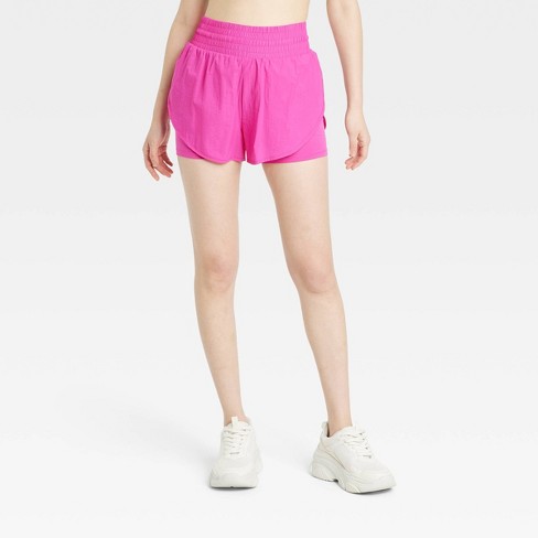 Women's Translucent Tulip Shorts 3.5 - All In Motion™ Vibrant Pink S