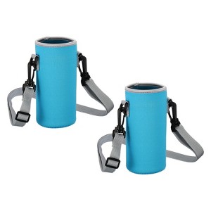Unique Bargains Neoprene Portable Insulated Adjustable Strap Water Bottle 
Sling Bags 2 Pcs - 1 of 4