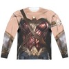 Men's Justice League Movie Wonder Woman Uniform (Front Back Print) Long Sleeve Costume T-Shirt - 2 of 4