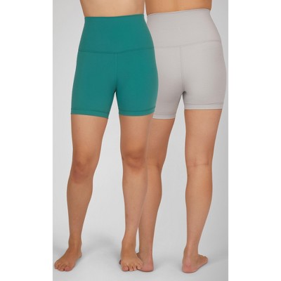 Yogalicious Womens Lux Nola Crossover Waist 7 Bike Short - Tempest - Small  : Target