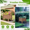 Hyleory Square HDPE Patio Garden Planter - Durable, Weather-Resistant Outdoor Planter - 4 of 4