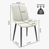 NicBex PU Leather Dining Chair Set of 2/4,Wave Pattern Upholstered Armless Chair with Metal Legs,Kitchen Chairs for Restaurant,Living,Meeting Room - 3 of 4