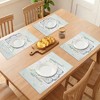 REGALWOVEN Farmhouse Placemats Set of 6 Linen Placemats for Dining Table Decor Indoor Outdoor Washable Floral Kitchen Table Mat - 3 of 4