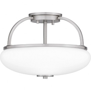 Quoizel Lighting Easton 3 - Light Semi-Flush Mount in  Brushed Nickel - 1 of 4
