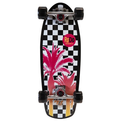 ReDo Skateboard Shorty Cruiser Palm Checkers Skateboard