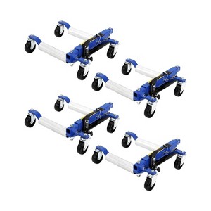 Car Dolly Jack Set of 4, 1500LBS Car Wheel Dolly, Heavy Duty Rollers with Foot Pedal, Hydraulic Jack, for Tire Auto Repair Moving - 1 of 4
