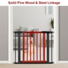 Infans Wood & Metal Safety Baby Gate Fits 29.5"-38" W Extendable Pet Gate Stairs Cherry - 4 of 4