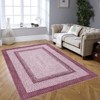 Washable Area Rug, Vintage Accent Rug, Braided Print Carpet, Low Pile Non-Shedding Kitchen Rugs with Non Slip Backing, Foldable Rug - 3 of 4