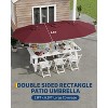 13Ft Large Patio Umbrella Outdoor Double-Sided Rectangle Market Umbrella ,Weather-Resistant Fabric, UV Protection, for Pool, and Garden - 3 of 4