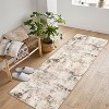 Machine Washable Area Rugs Lightweight Throw Soft Carpet Boho Botanical Floral Ultra-Thin Indoor Rug - 3 of 4