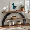 Hommoo 63" 3-Tier Arched Console Table, Narrow Entryway Sofa Table - 3 of 4