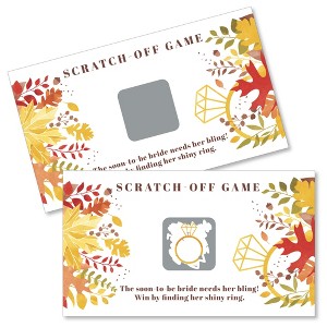 Big Dot of Happiness Fall Foliage Bride - Autumn Leaves Bridal Shower and Wedding Party Game Scratch Off Cards - 22 Count - 1 of 4