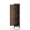 70.86" Doney 4 Shelf Bookcase Oak - miBasics: Tall, Skinny Storage, Enclosed Back, Metal Hardware - 3 of 4
