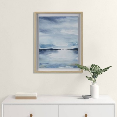 Sparkling Sea Blue Abstract Landscape Canvas Wall Art