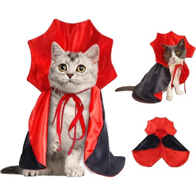 Halloween Pet Cape Costume - Vampire Cloak, Wizard Outfit, Witch Cosplay Apparel, Party Costumes for Small Medium Dogs