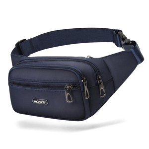 New York Xpress FP-36402 Small Fanny Pack ,Water Resistant Crossbody Waist Pack with 4 Zipper Pockets & Adjustable Strap 8" - 1 of 4