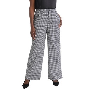 Jessica London Women's Plus Size Bi-Stretch Wide Leg Pant - 1 of 2