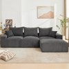 ODK 110" Modular Sectional Sofa, L-Shaped Cloud Couch with Chaise Lounge, Boneless Deep Seat Sofa for Living Room, Plush Corduroy Fabric - 4 of 4