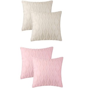 Unique Bargains Home Decor Solid Soft Short Plush Throw Pillowcases 4 Pcs - 1 of 4
