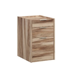Bergen Circle Mobile Pedestal File Cabinet Kiln Acacia - Sauder: Office Storage, Legal/Letter Size, Easy Mobility - 1 of 4