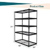 Mental Garage Shelving, 48" L x 18" W x 72" H, 5 Tier Adjustable Storage Shelves, 2500lbs Load Capacity  for Garage, Basement, Warehouse - 3 of 4