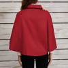 Women's Capelet Shawl Short Cloak Cape Wraps Cardigan Dressy Cloak for Wedding PartyonesizeRed - 2 of 3