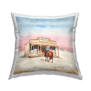 Stupell Industries Cowgirl at Desert Shop - 1 of 3