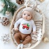 The Juniper Shop Christmas Dino Truck Baby Long Sleeve Bodysuit - 6 Month - White - 2 of 3