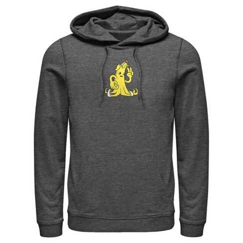 Men's Fortnite Peely Peace Sign Pull Over Hoodie - Charcoal Heather - X ...