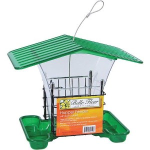 Stokes Select Belle Fleur Green Plastic Covered Hopper Bird Feeder with Suet Holders - 1 of 1