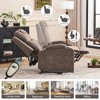Power Lift Recliner Chair, Upholstered Accent Chair with 8-Point Vibrating Massage & Heating, Cup Holders, Side Pockets -ModernLu - 4 of 4