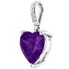 Pompeii3 9mm Amethyst Women's Heart Pendant in 14k Gold Solitaire Necklace 6mm Tall - 2 of 4